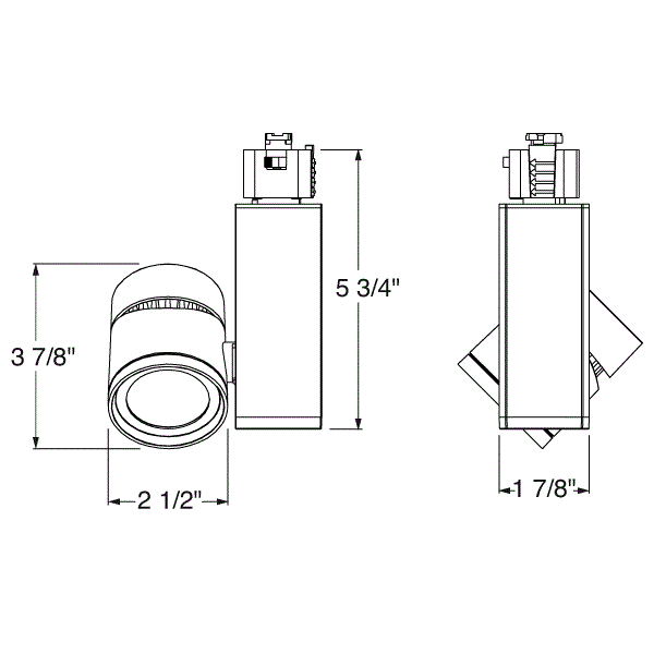T382L Trac Head - Trac-Master® Vertical Cylinder LED Trac Head T382L Trac Head - Trac-Master® Vertical Cylinder LED Trac Head